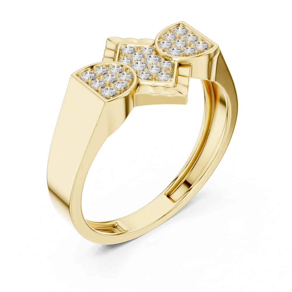 Elevate your style with this geometric cocktail ring, featuring brilliant-cut DIAMEUR lab-grown diamonds. Discover modern luxury and shop today.