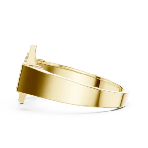 Luminary Round Pavé-Set Geometric Diamond Cocktail Ring - Image 4