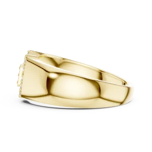 Symmetry Geometric Pavé Round Cut Diamond Statement Ring - Image 4