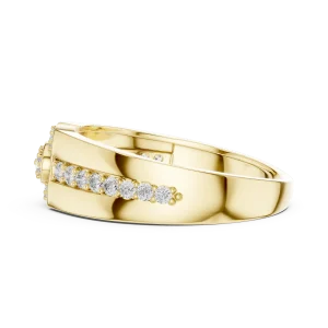 Luminary Round Brilliant Pavé-Set Geometric Band - Image 4