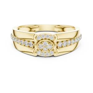 Luminary Round Brilliant Pavé-Set Geometric Band - Image 2