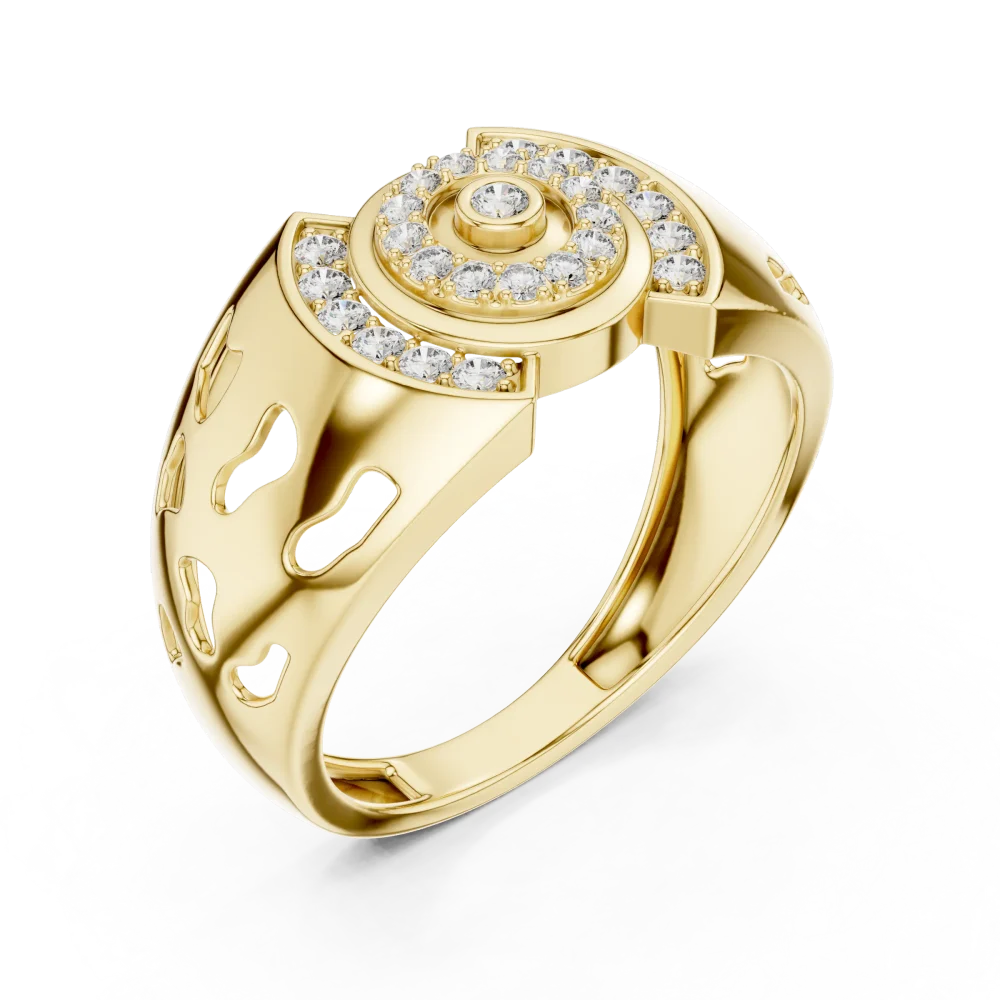 Discover the radiant allure of this pavé-set round diamond cocktail ring. Expertly handcrafted for a modern, sophisticated look. Shop the collection.