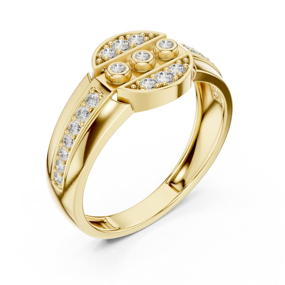 Elevate your style with this geometric pavé-set band, featuring brilliant DIAMEUR diamonds for unmatched sparkle. Shop this modern luxury classic today.