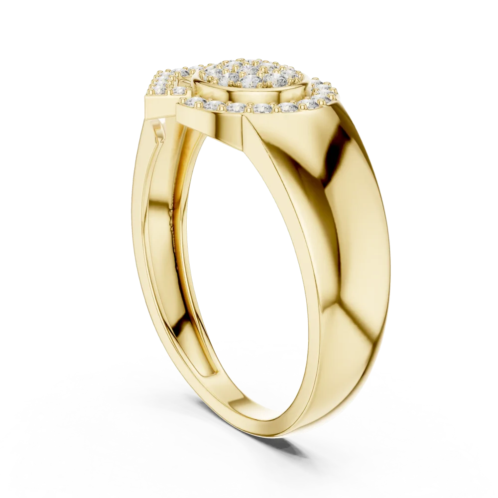 Luminary Round Brilliant Pavé-Set Architectural Cocktail Ring - Image 3