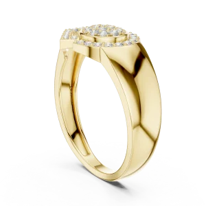 Luminary Round Brilliant Pavé-Set Architectural Cocktail Ring - Image 3