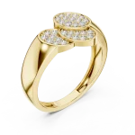 Luminary Round Pavé-Set Architectural Cocktail Ring