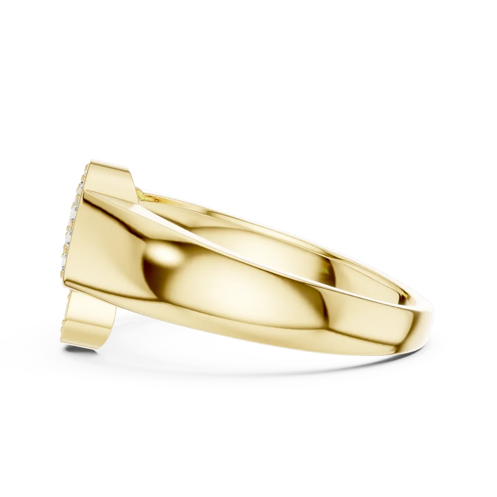 Luminary Round Pavé-Set Architectural Cocktail Ring - Image 4