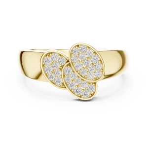 Luminary Round Pavé-Set Architectural Cocktail Ring - Image 2