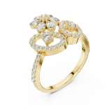 Luminary Floral Petal Pavé Statement Cocktail Ring