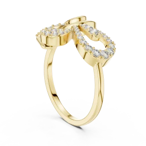 Luminary Round Pavé-Set Fluid Silhouette Cocktail Ring - Image 3