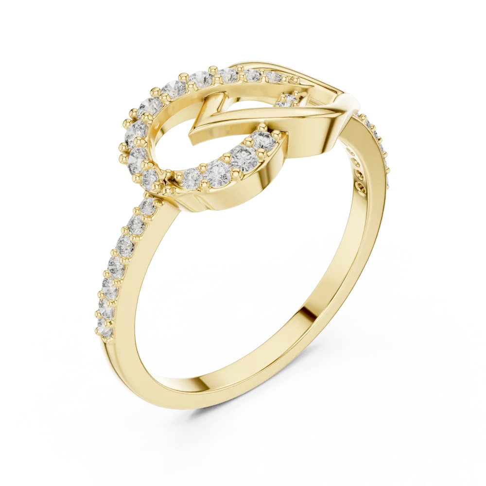 Discover the radiant allure of this pavé-set DIAMEUR lab-grown diamond ring. A geometric masterpiece crafted for modern elegance. Shop this design now.
