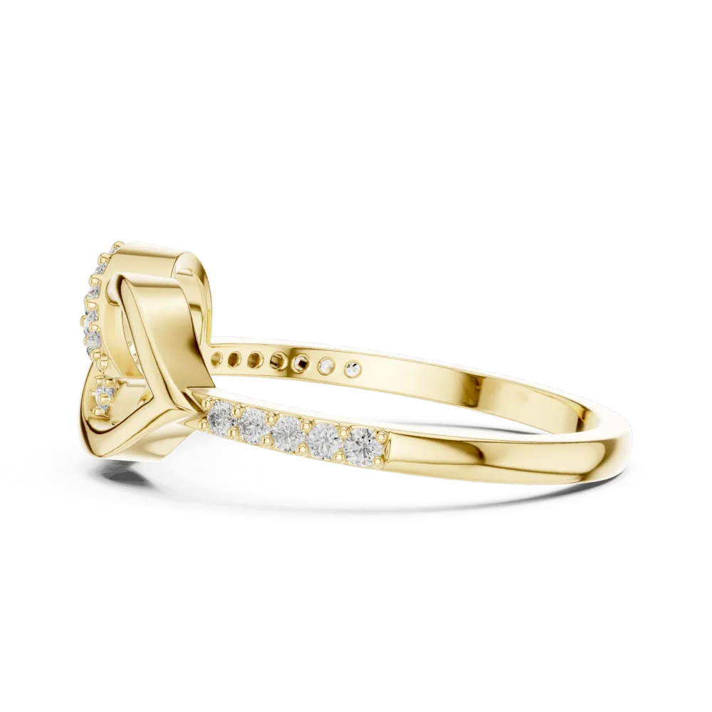 Symmetry Round Brilliant Pavé-Set Geometric Statement Ring - Image 4