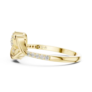 Symmetry Round Brilliant Pavé-Set Geometric Statement Ring - Image 4