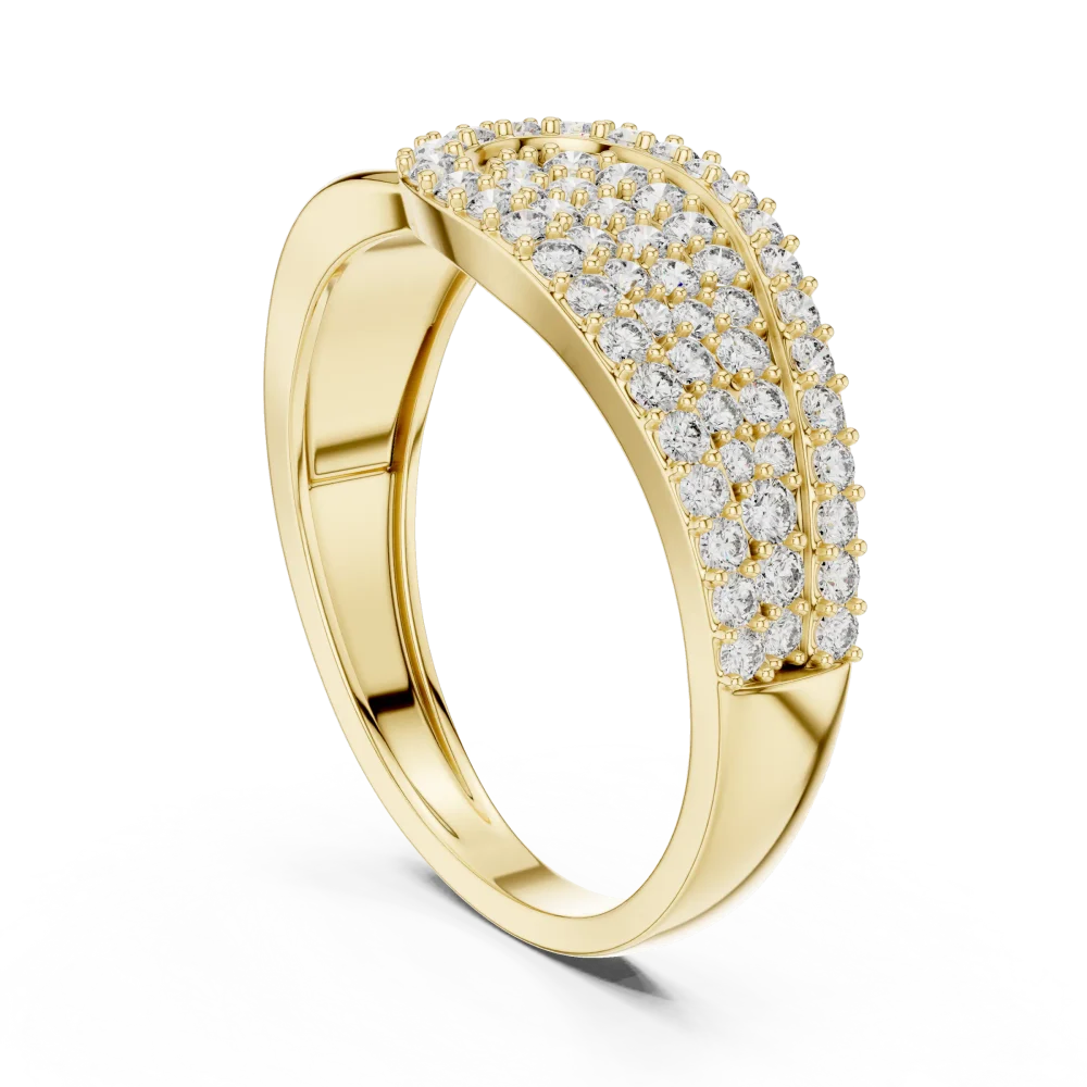 Luminary Pavé-Set Round Brilliant Cluster Statement Ring - Image 3