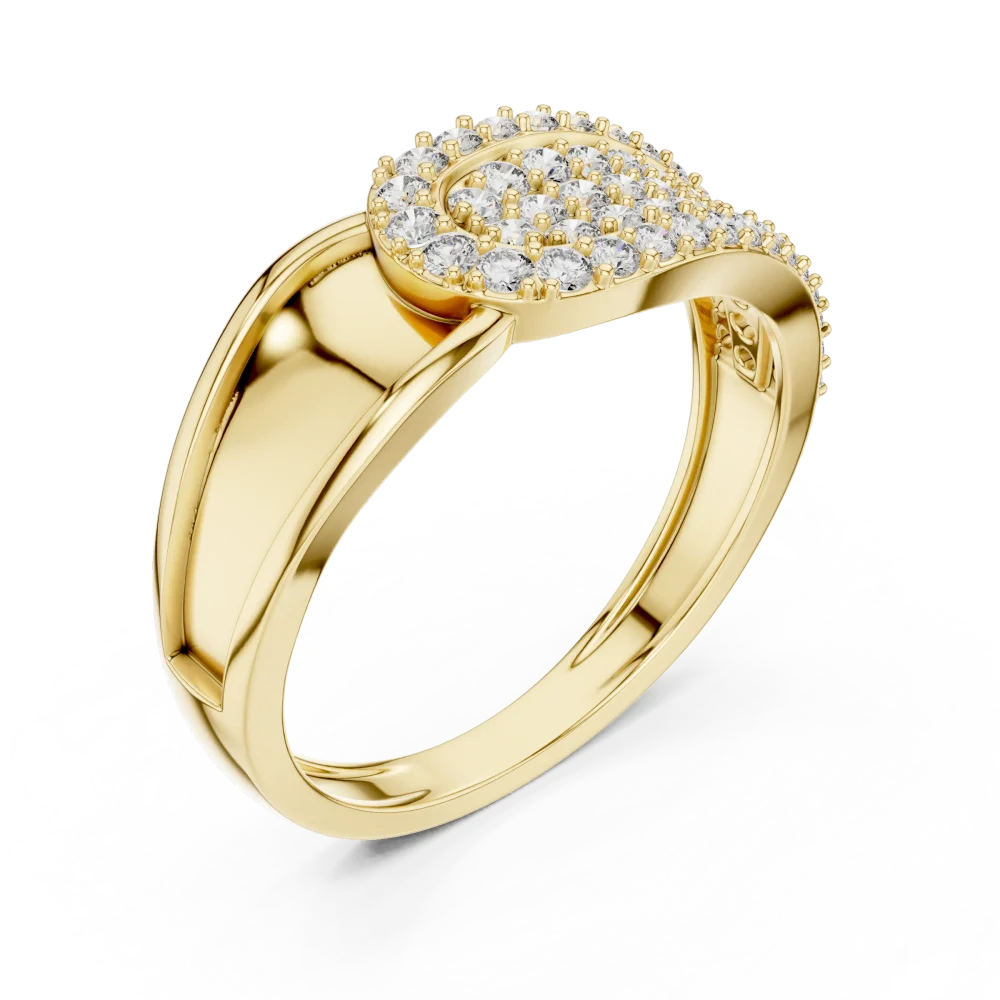 Discover the brilliance of our pavé-set cluster ring, featuring ethically sourced DIAMEUR diamonds. Elevate your style with sustainable luxury.