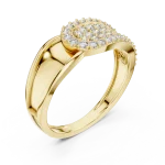 Luminary Pavé-Set Round Brilliant Cluster Statement Ring