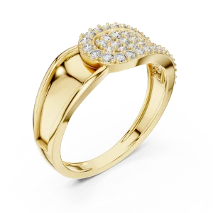Luminary Pavé-Set Round Brilliant Cluster Statement Ring