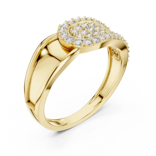 Luminary Pavé-Set Round Brilliant Cluster Statement Ring