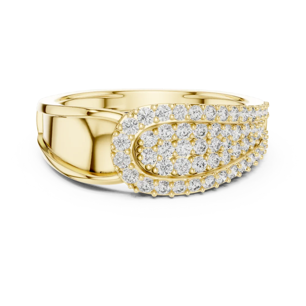 Luminary Pavé-Set Round Brilliant Cluster Statement Ring - Image 2