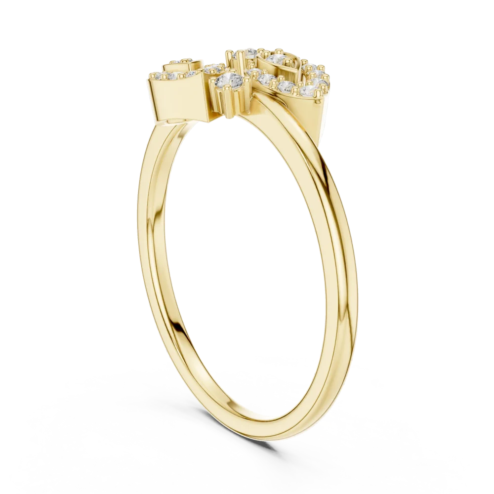 Ethereal Round Brilliant Pavé-Set Dual Motif Statement Ring - Image 3