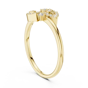 Ethereal Round Brilliant Pavé-Set Dual Motif Statement Ring - Image 3