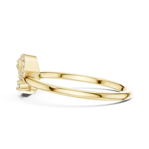 Ethereal Round Brilliant Pavé-Set Dual Motif Statement Ring - Image 4