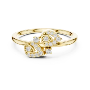 Ethereal Round Brilliant Pavé-Set Dual Motif Statement Ring - Image 2