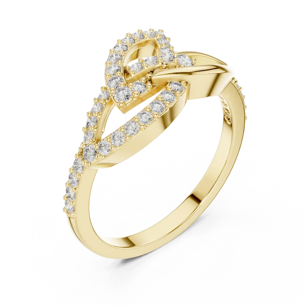Discover the captivating allure of this interlaced pavé-set ring. Adorned with brilliant lab-grown DIAMEUR diamonds, it is the ultimate modern classic.