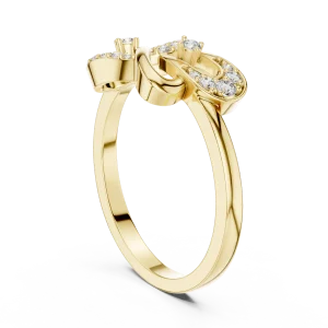 Infinite Silhouette Round Brilliant Pavé-Set Cocktail Ring - Image 3