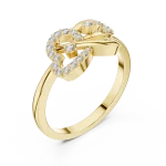 Infinite Silhouette Round Brilliant Pavé-Set Cocktail Ring