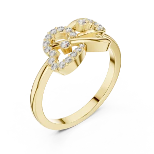 Infinite Silhouette Round Brilliant Pavé-Set Cocktail Ring