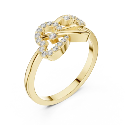 Infinite Silhouette Round Brilliant Pavé-Set Cocktail Ring