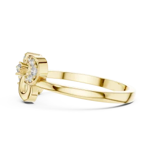 Infinite Silhouette Round Brilliant Pavé-Set Cocktail Ring - Image 4