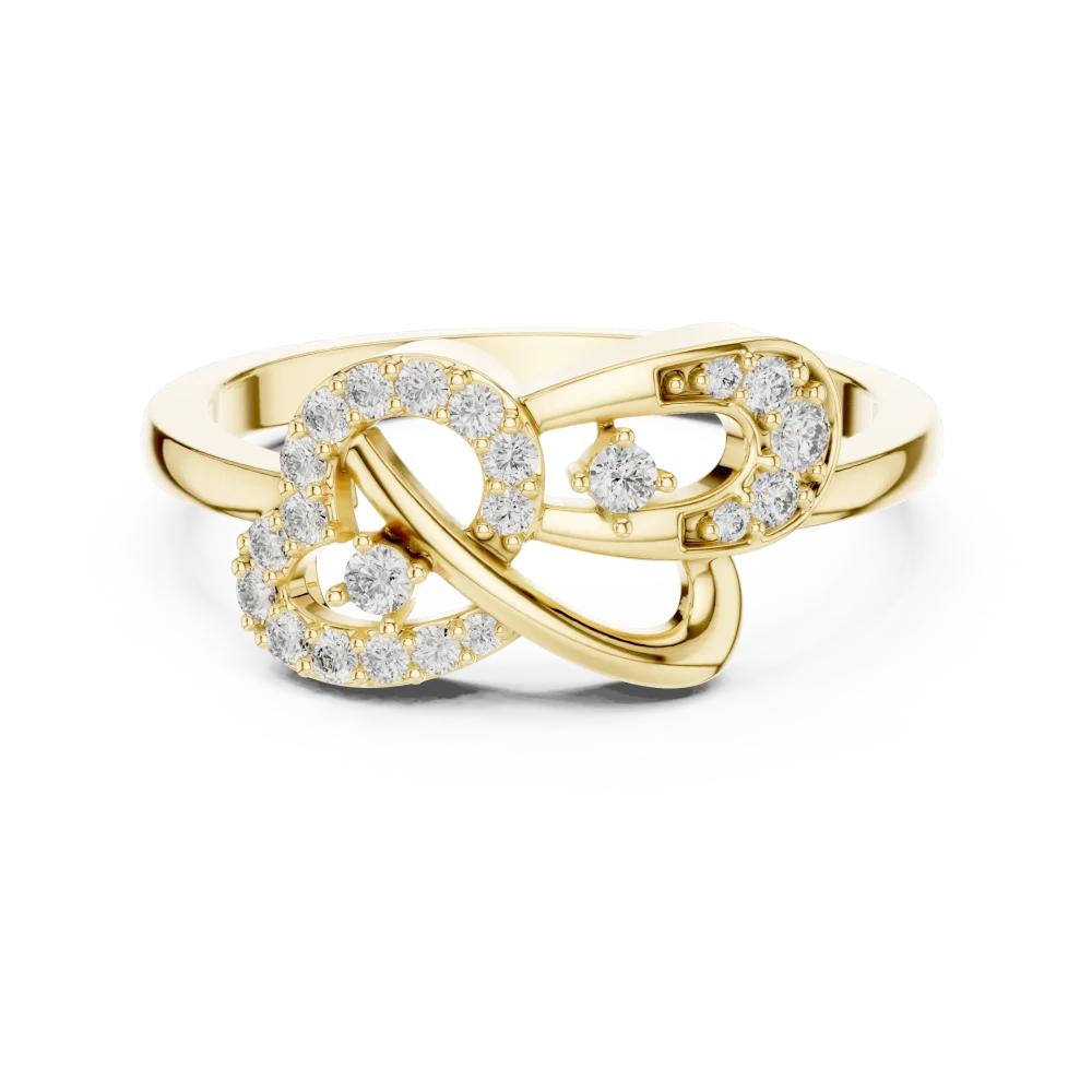Infinite Silhouette Round Brilliant Pavé-Set Cocktail Ring - Image 2
