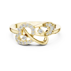 Infinite Silhouette Round Brilliant Pavé-Set Cocktail Ring - Image 2