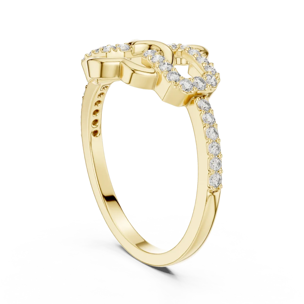 Infinite Silhouette Pavé-Set Round Cut Statement Ring - Image 3