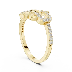 Infinite Silhouette Pavé-Set Round Cut Statement Ring - Image 3