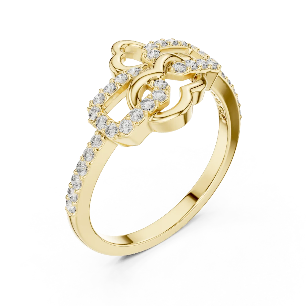 Experience timeless elegance with our pavé-set round DIAMEUR lab-grown diamond statement ring. A modern luxury essential. Shop this masterpiece today.