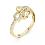 Infinite Silhouette Pavé-Set Round Cut Statement Ring
