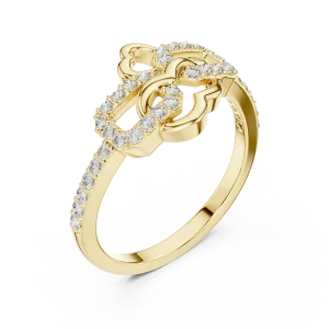 Infinite Silhouette Pavé-Set Round Cut Statement Ring