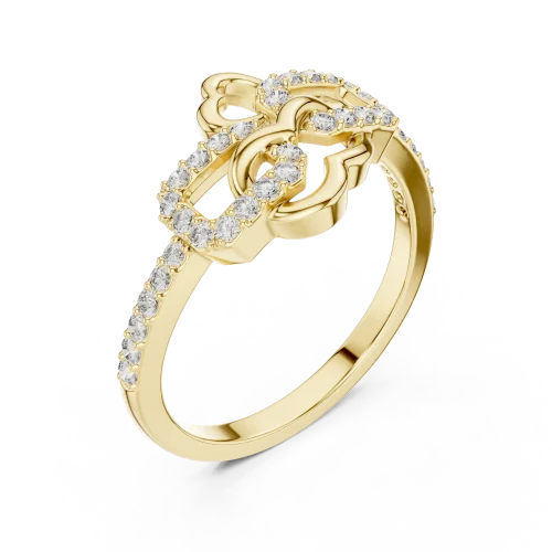 Infinite Silhouette Pavé-Set Round Cut Statement Ring