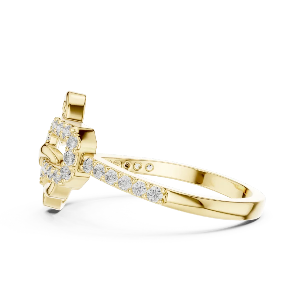 Infinite Silhouette Pavé-Set Round Cut Statement Ring - Image 4