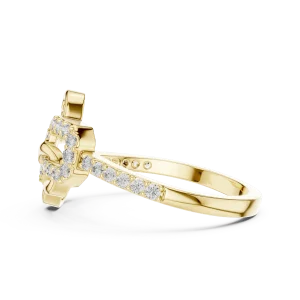 Infinite Silhouette Pavé-Set Round Cut Statement Ring - Image 4