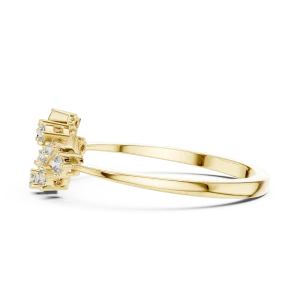 Fluid Silhouette Round Brilliant Cluster Cocktail Ring - Image 4