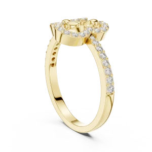 Ethereal Silhouette Round Pavé-Set Statement Ring - Image 3