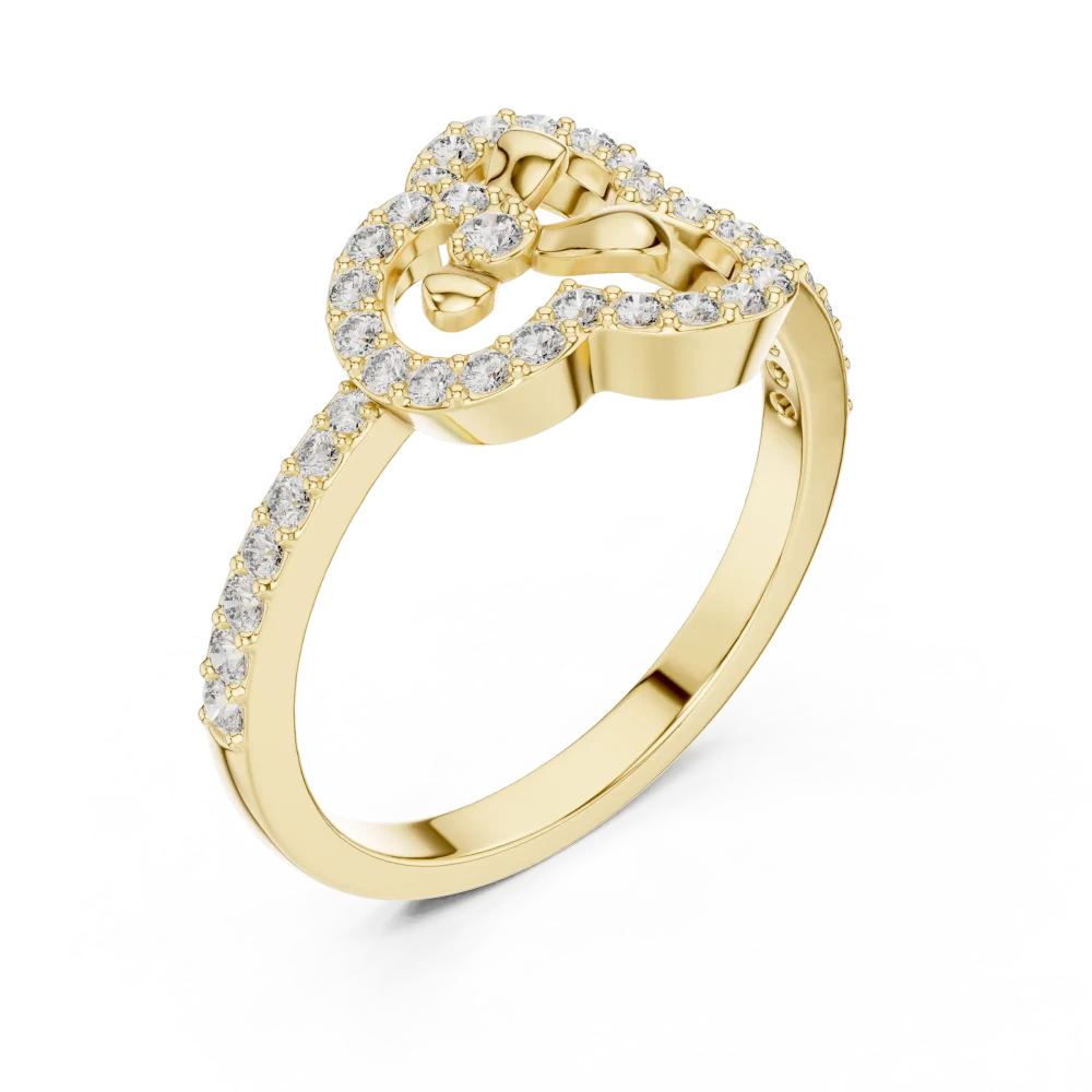 Elevate your ensemble with this fluid round pavé-set ring. Featuring brilliant-cut DIAMEUR diamonds and artisan craftsmanship, shop this luxury look.
