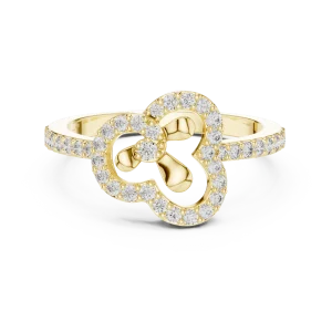 Ethereal Silhouette Round Pavé-Set Statement Ring - Image 2