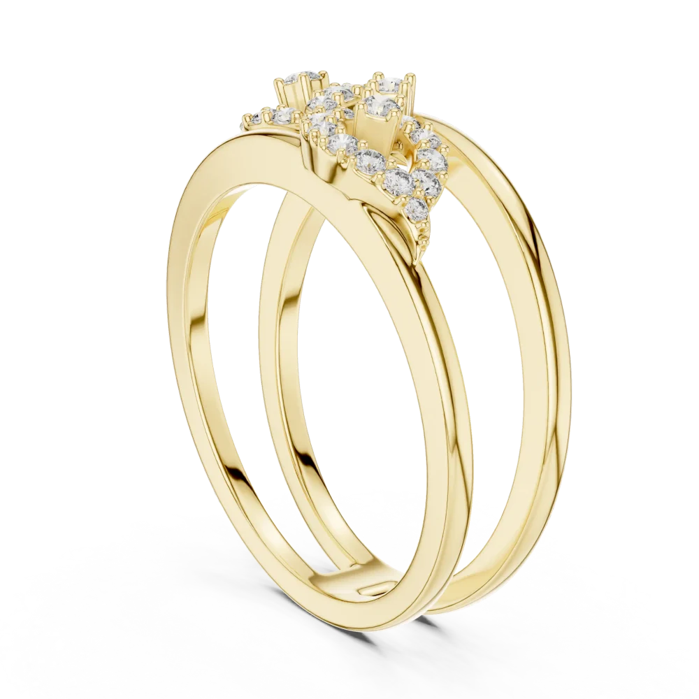 Infinite Silhouette Pavé-Set Round Cut Statement Ring - Image 3