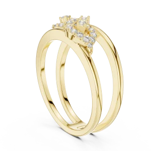 Infinite Silhouette Pavé-Set Round Cut Statement Ring - Image 3