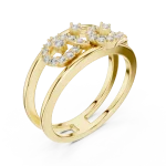Infinite Silhouette Pavé-Set Round Cut Statement Ring